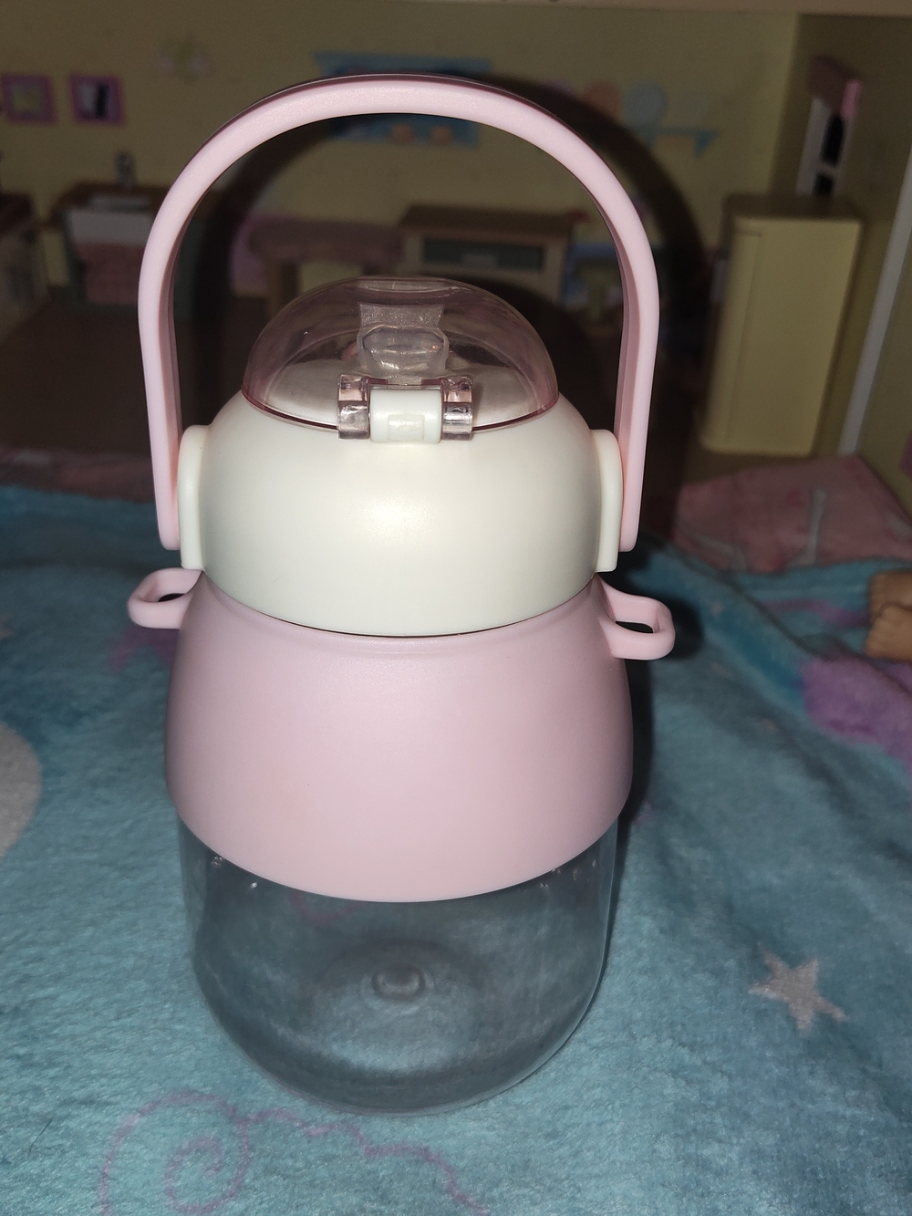 Cute Pink Kawaii Water Bottle with Bear Charm - Picture 9 of 9